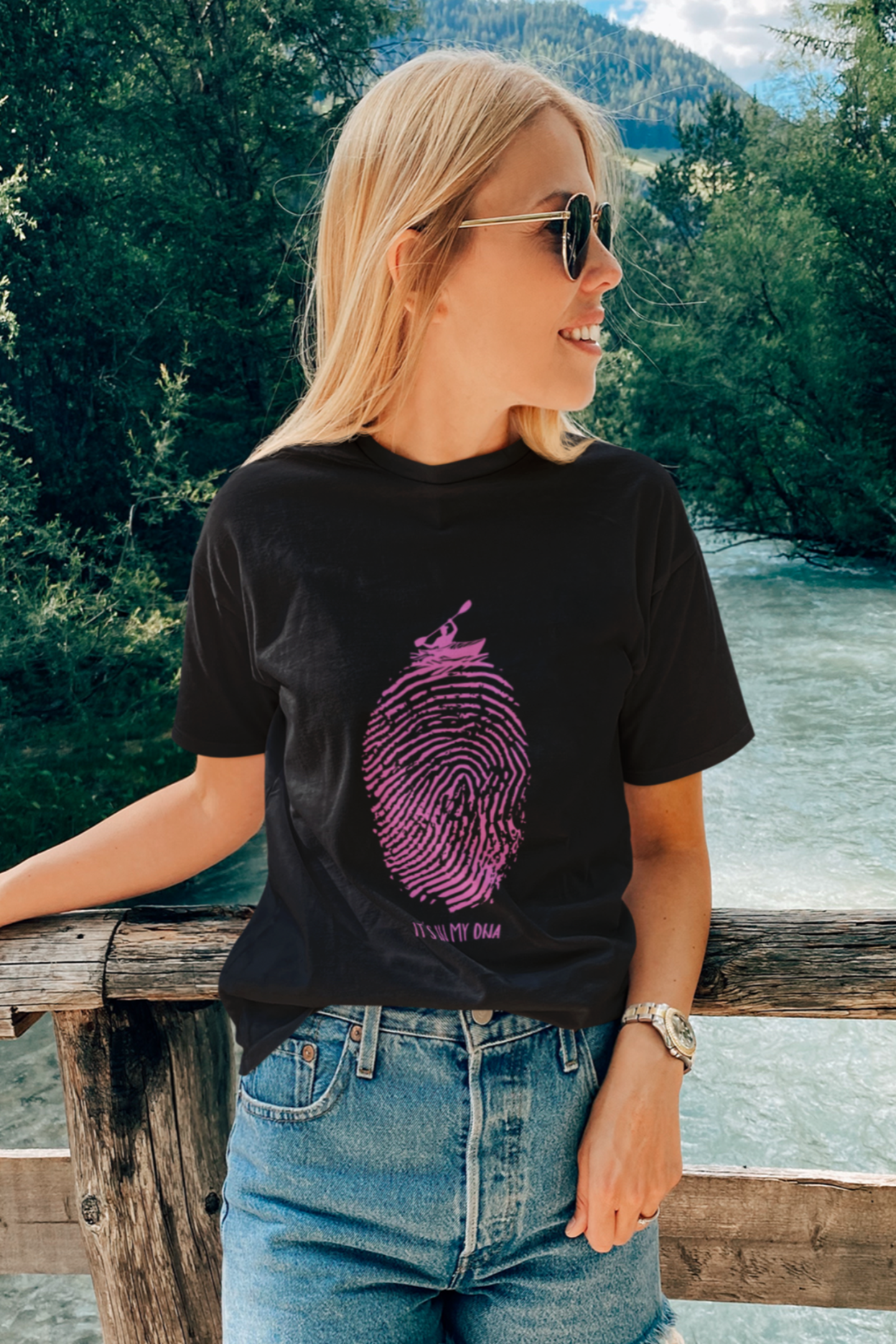 camiseta negro mujer