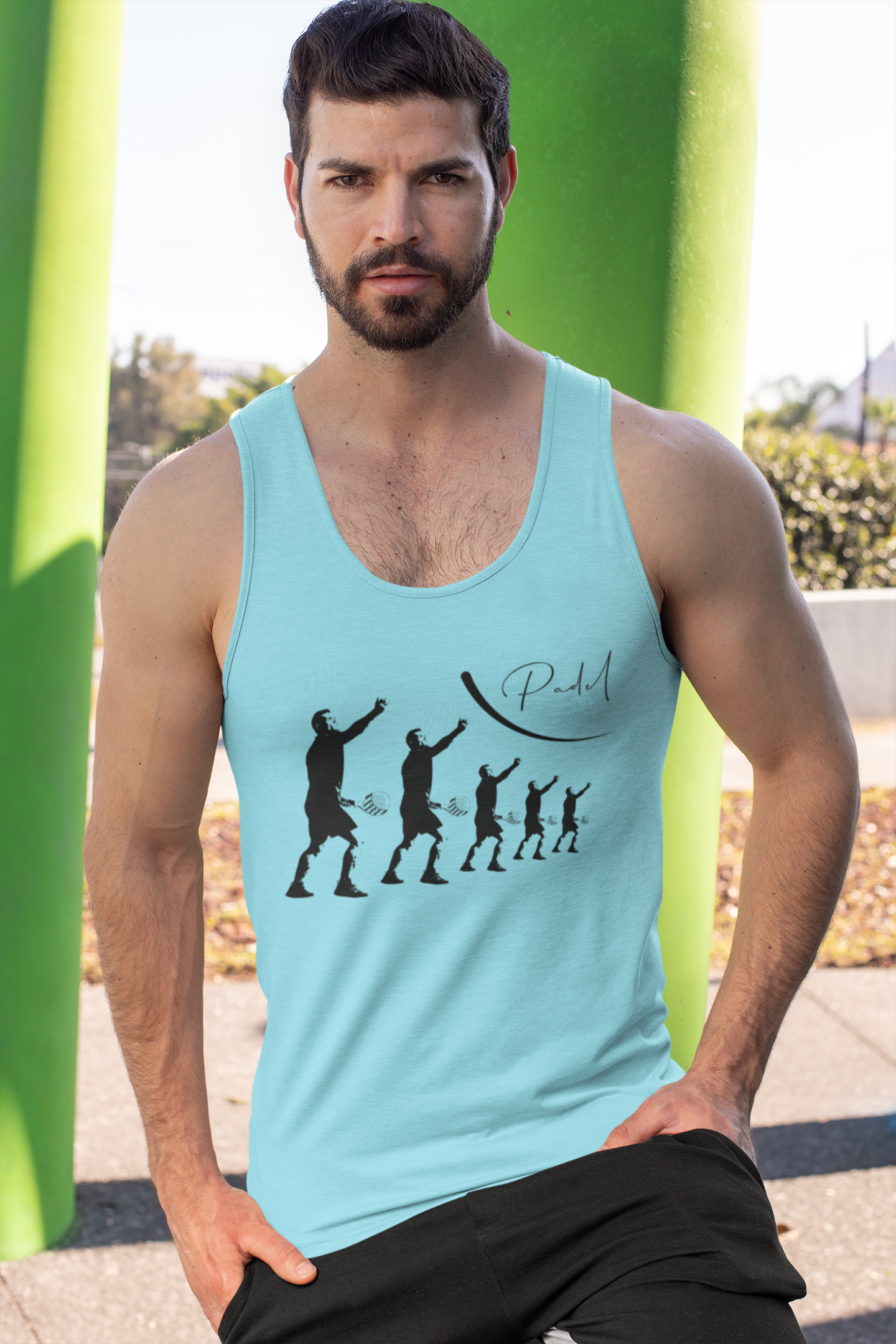 camiseta azul hombre