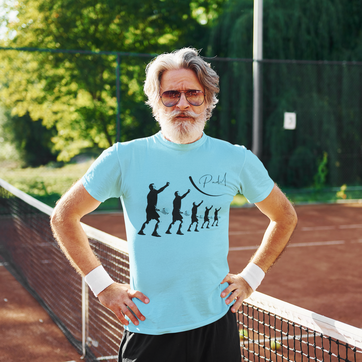 camiseta azul hombre