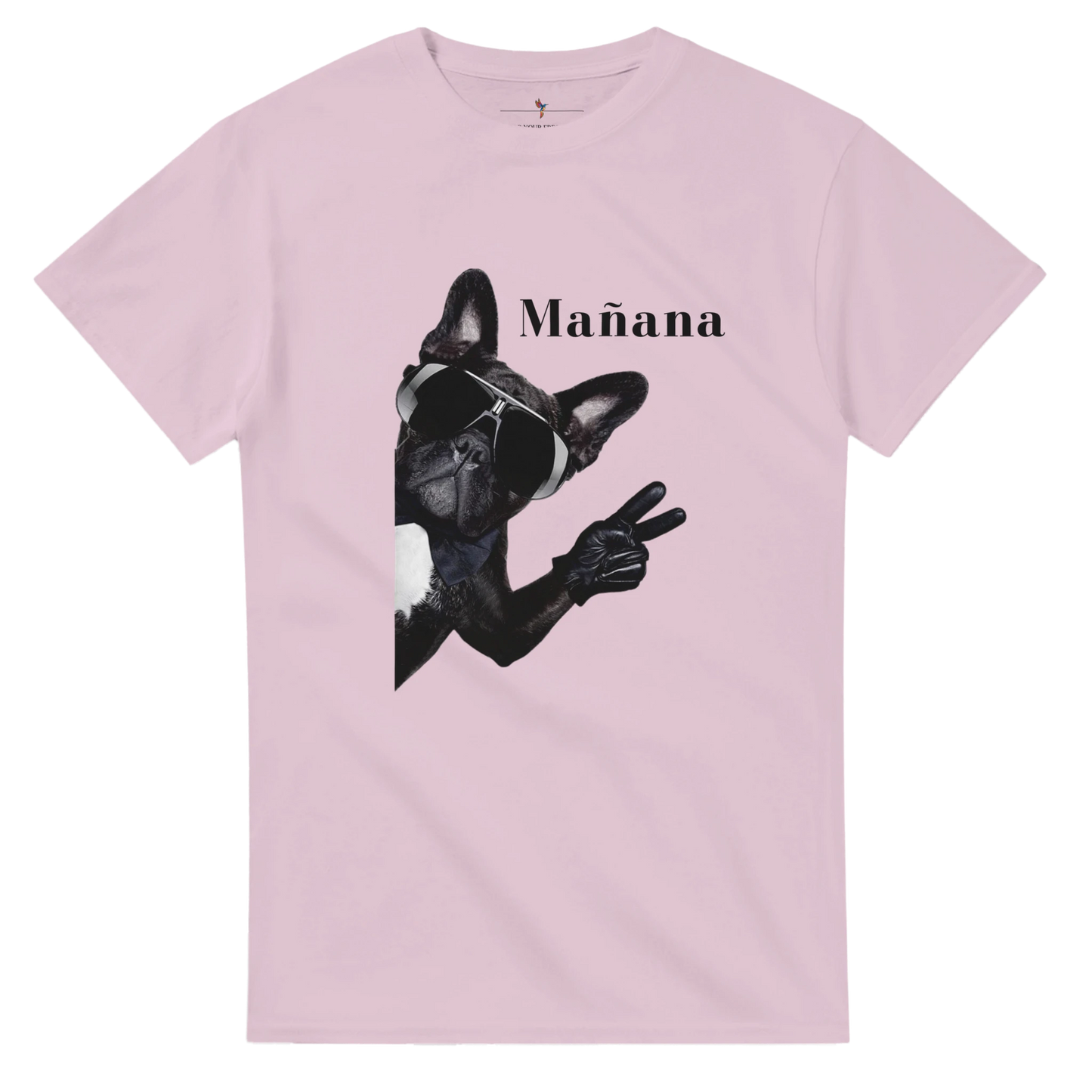 camiseta perro rosa