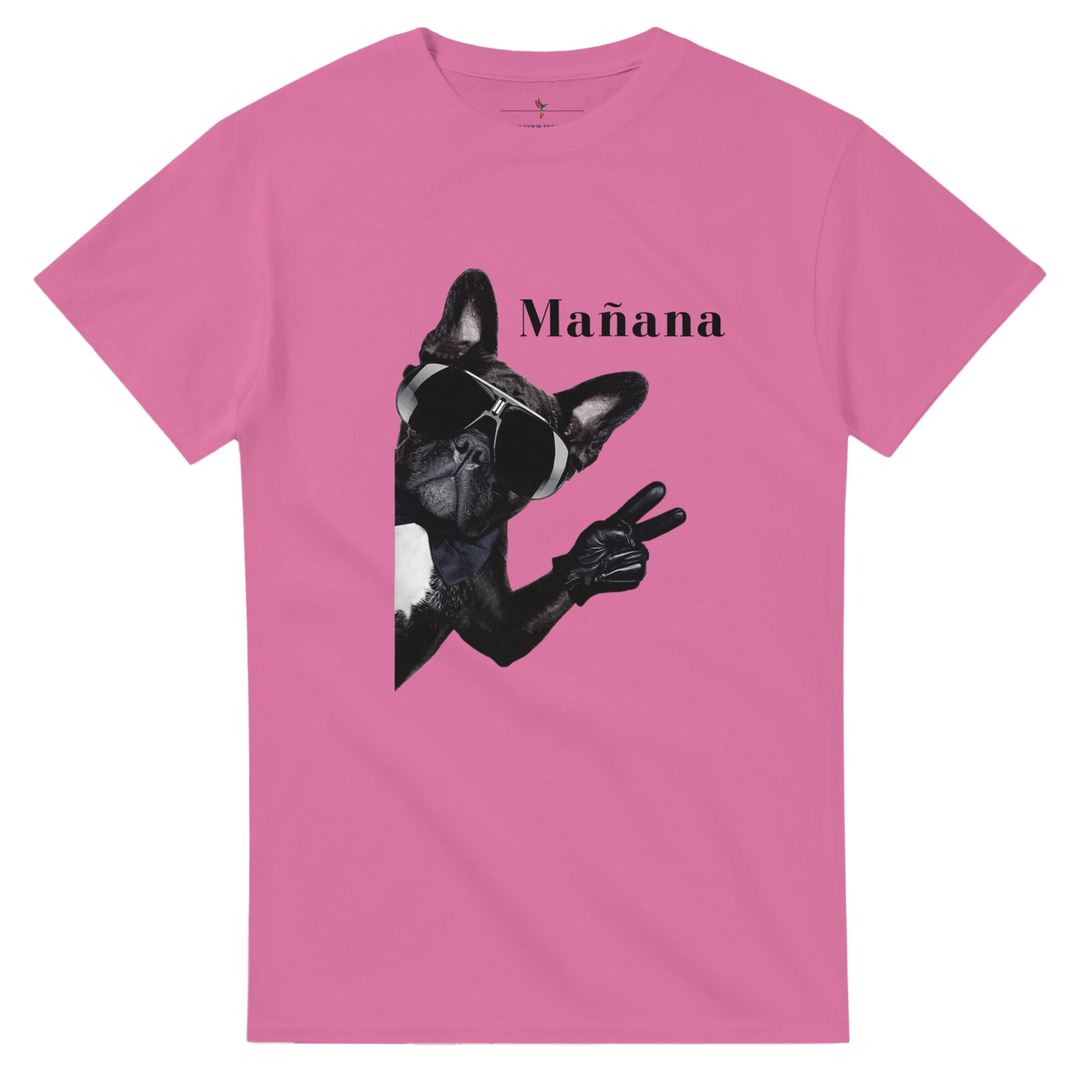 camiseta perro rosa