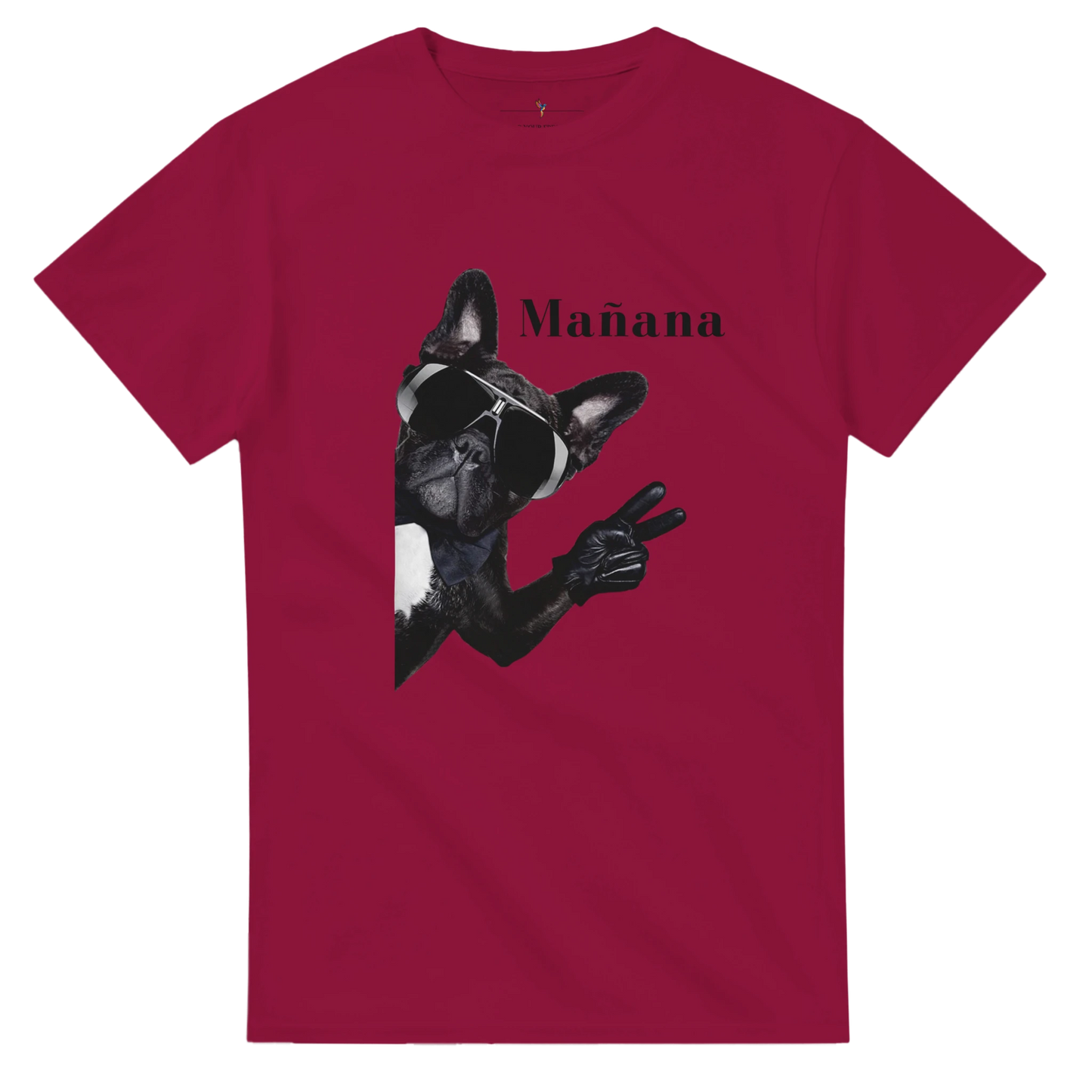 camiseta perro rojo