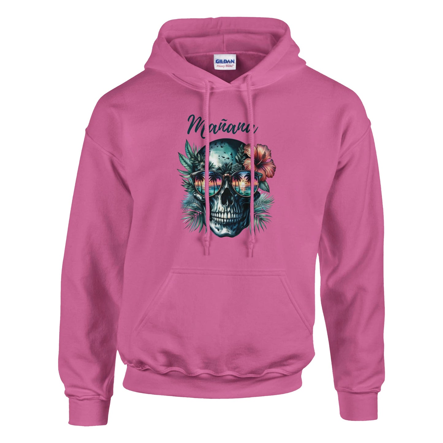 sudadera rosa cráneo 