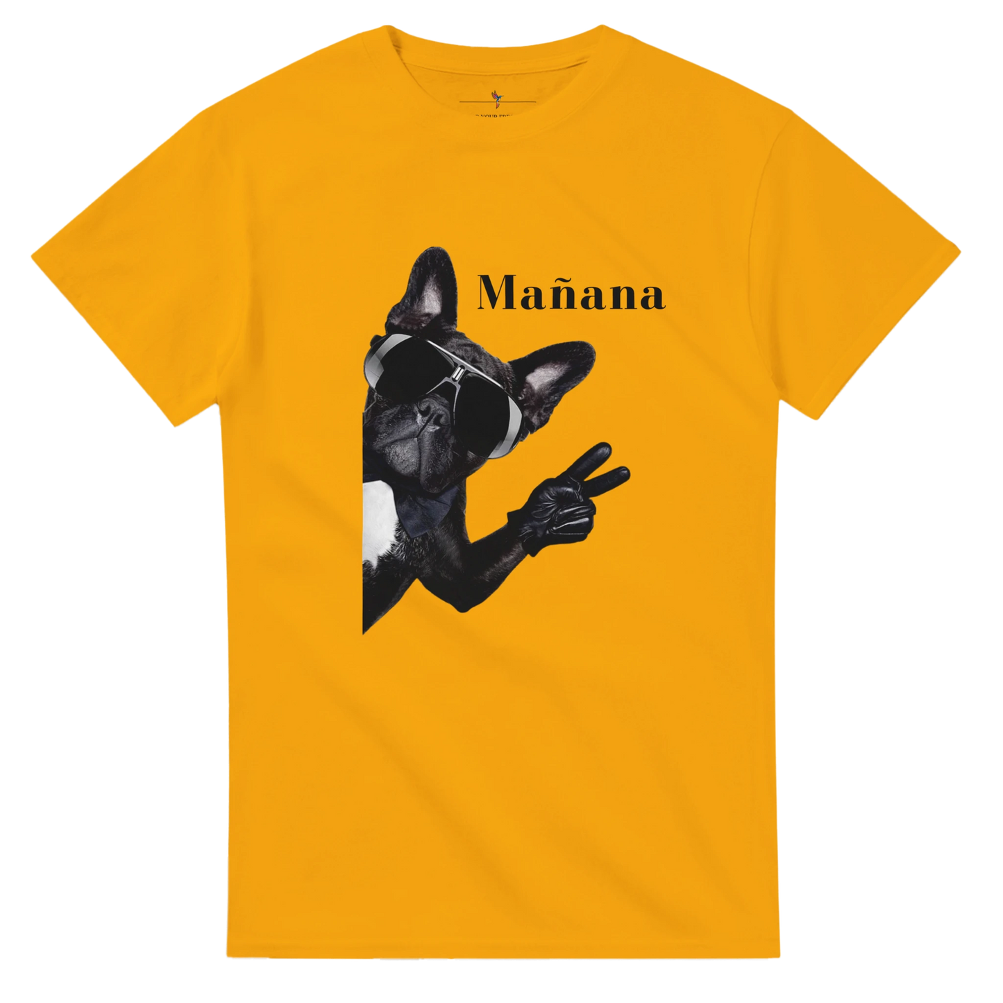 camiseta perro amarillo