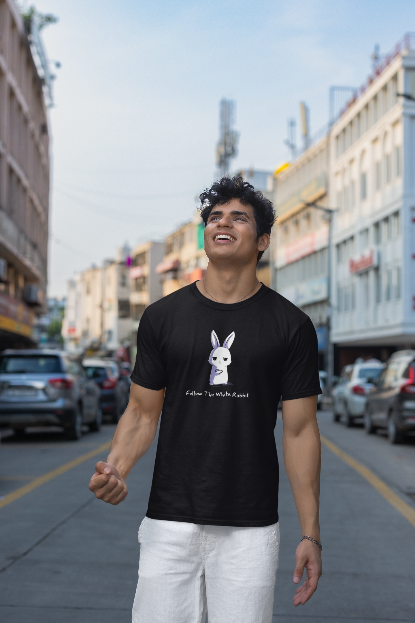 T-shirt White rabbit