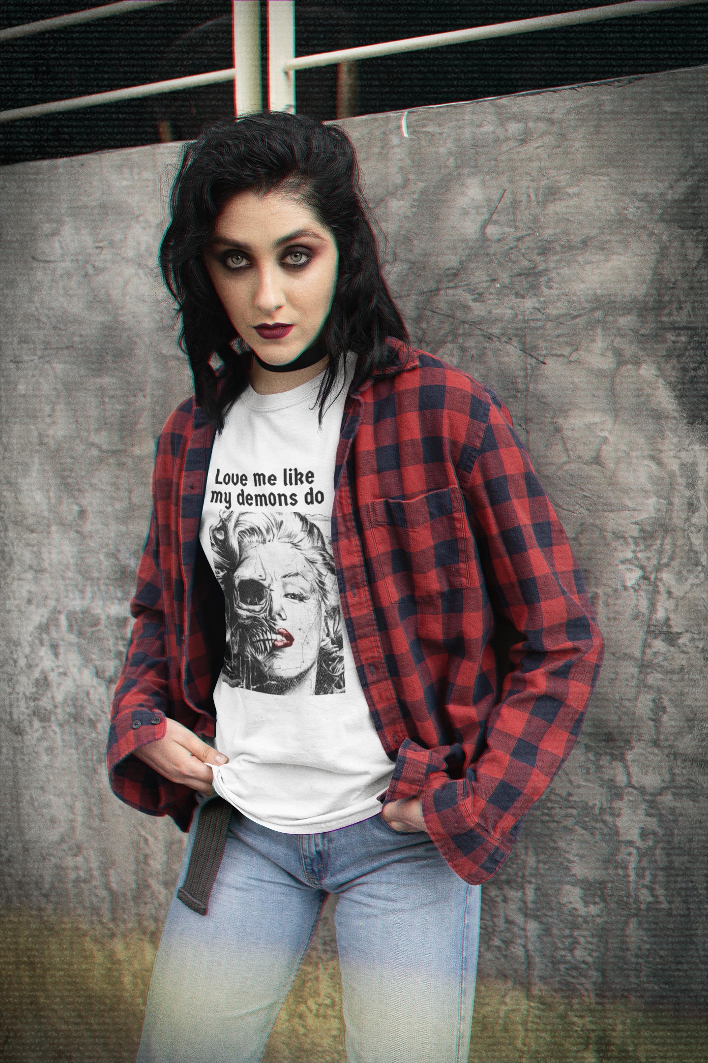 T-shirt skull marilyn monroe