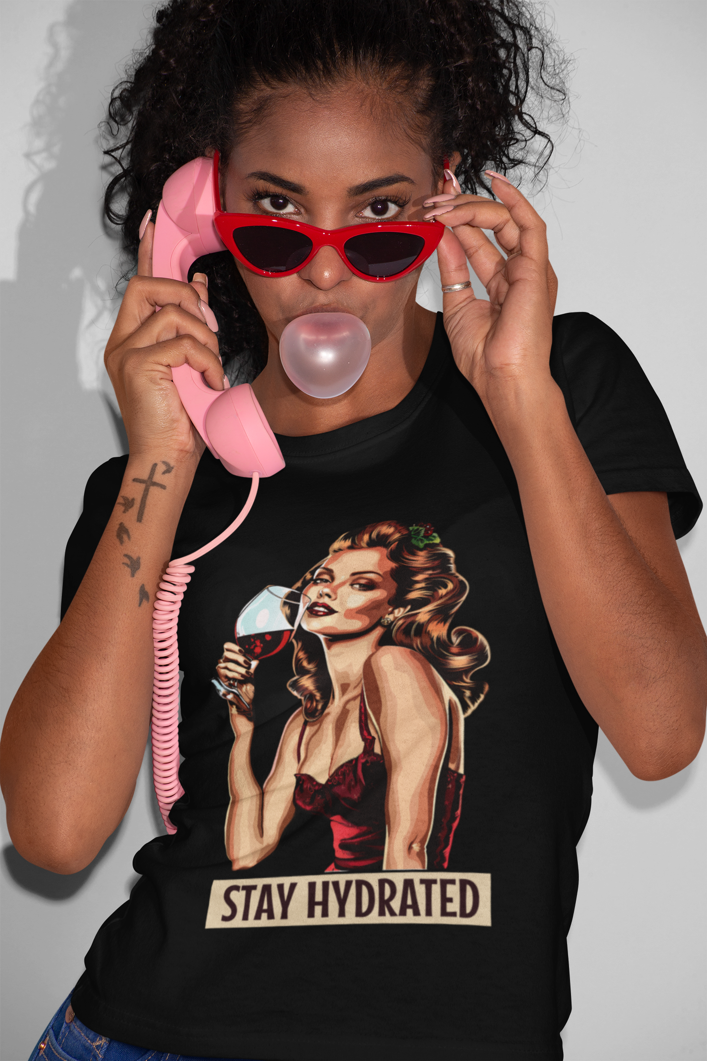 camiseta negro mujer