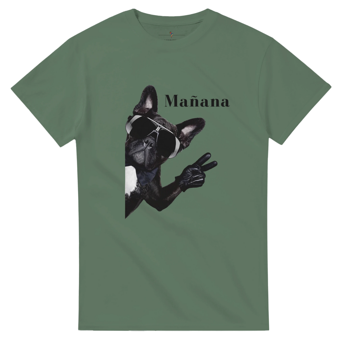 camiseta perro verde