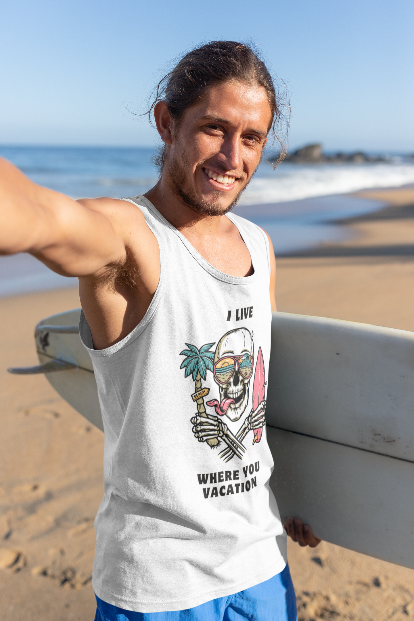 Camiseta blanca hombre