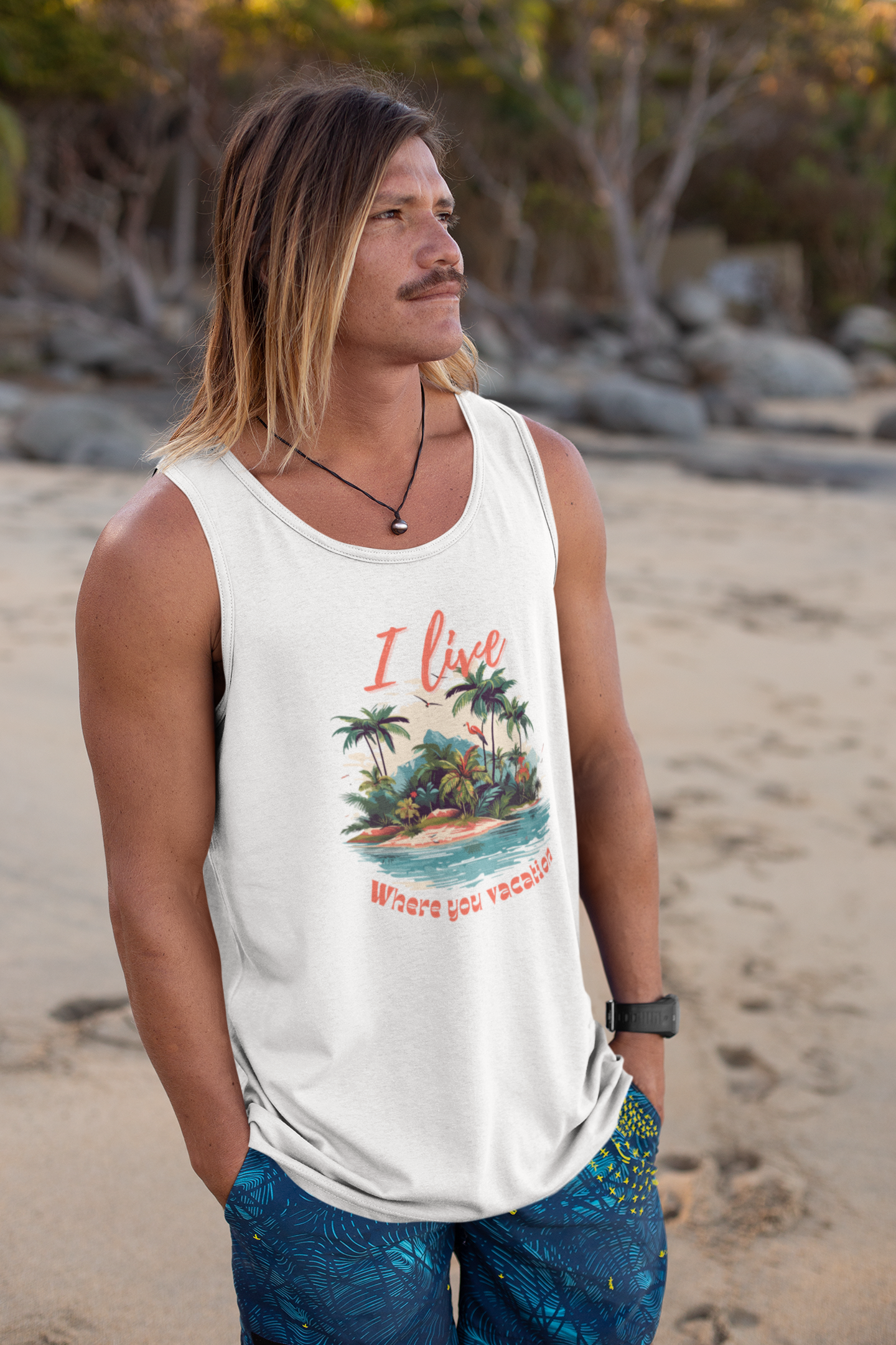 Camiseta blanca hombre