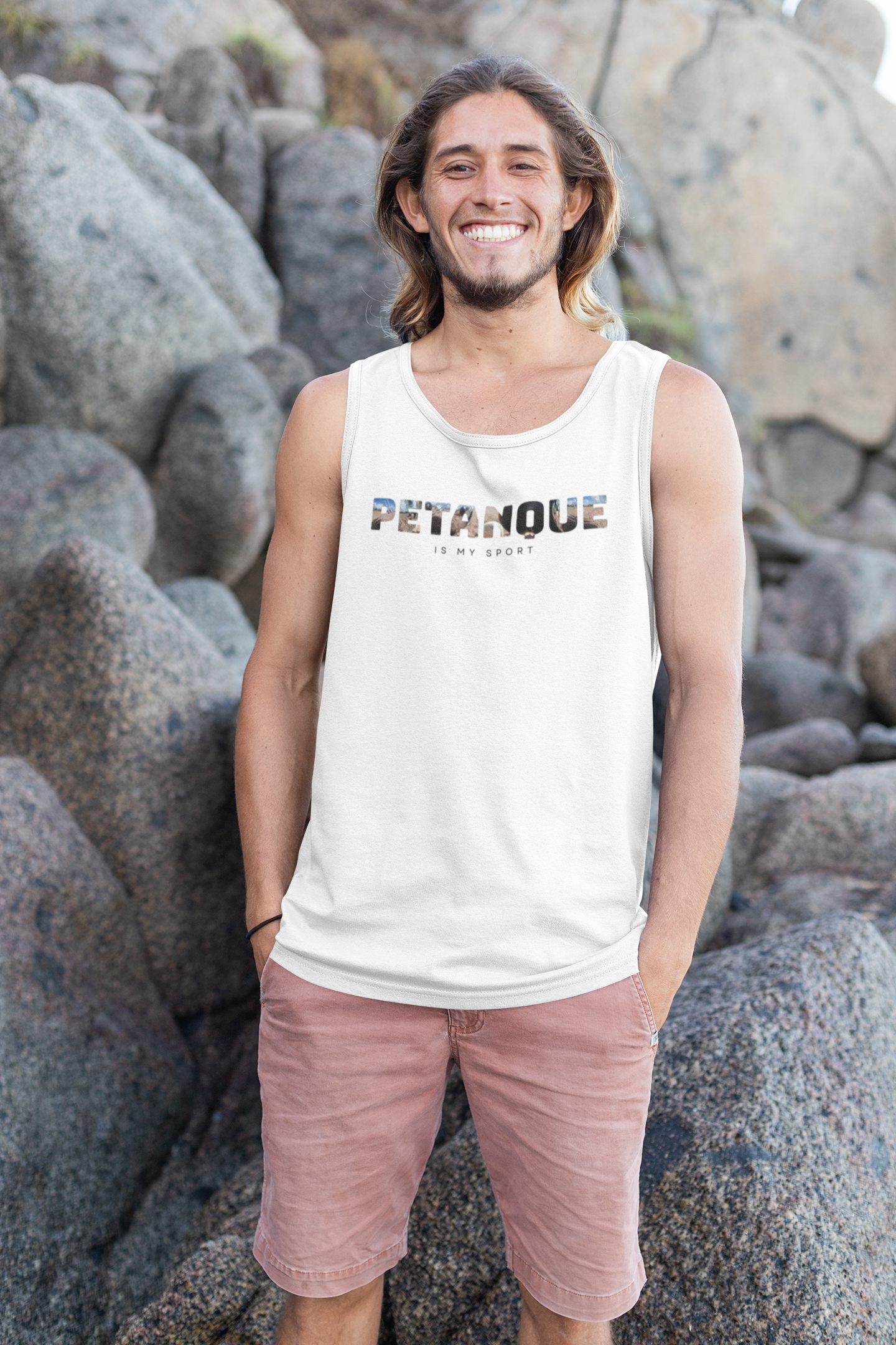 Camiseta blanca hombre