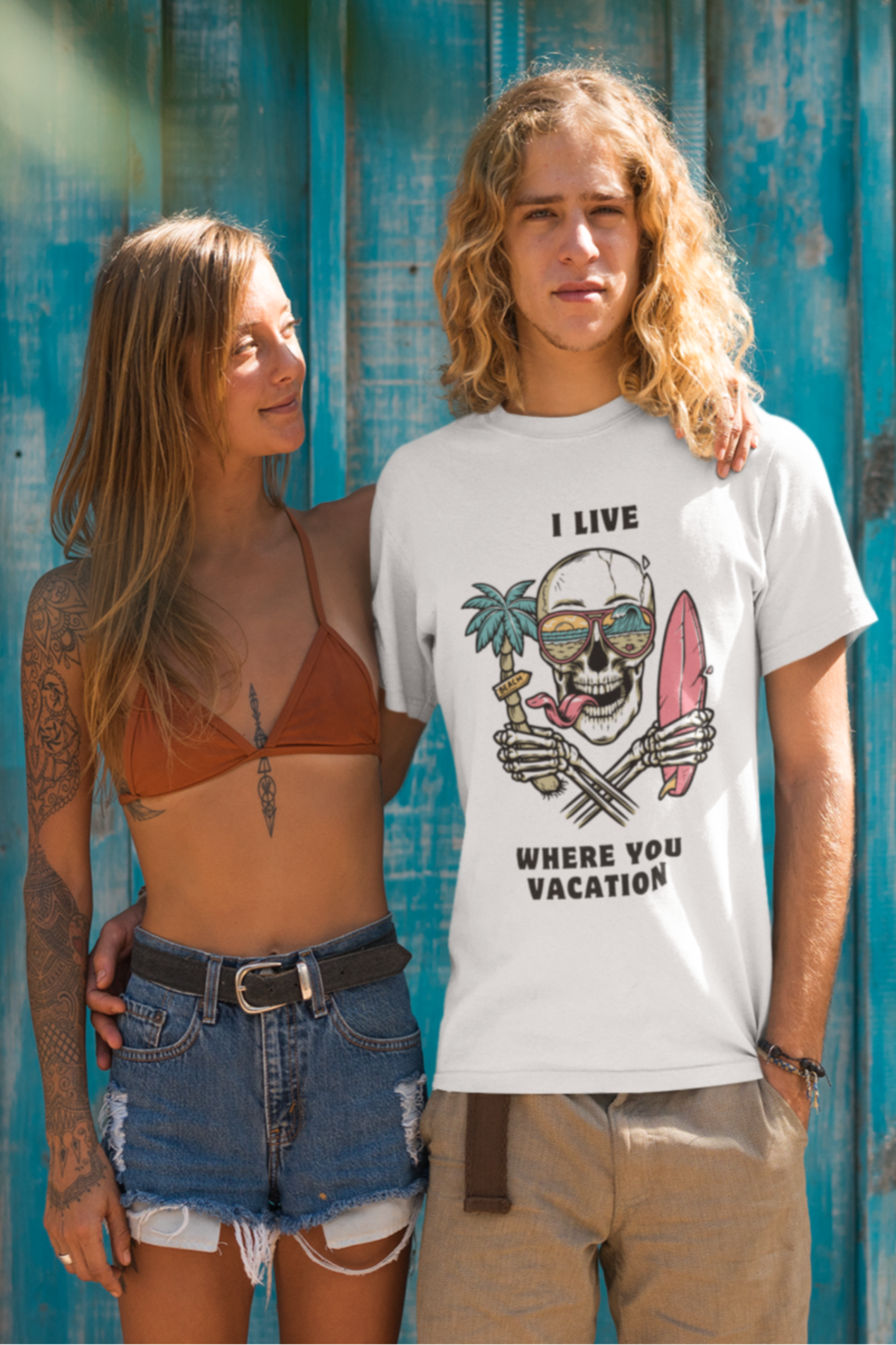 Camiseta blanca hombre